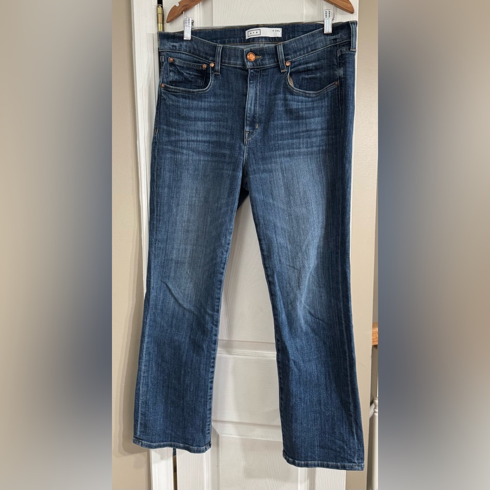AYR The Pop Dark Blue Cropped Ankle Jeans